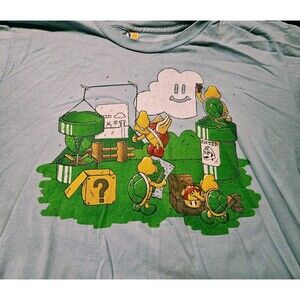 Woot Nintendo Mario Gaming T Shirt Medium Retro Gaming Koopa Graphic USA Made